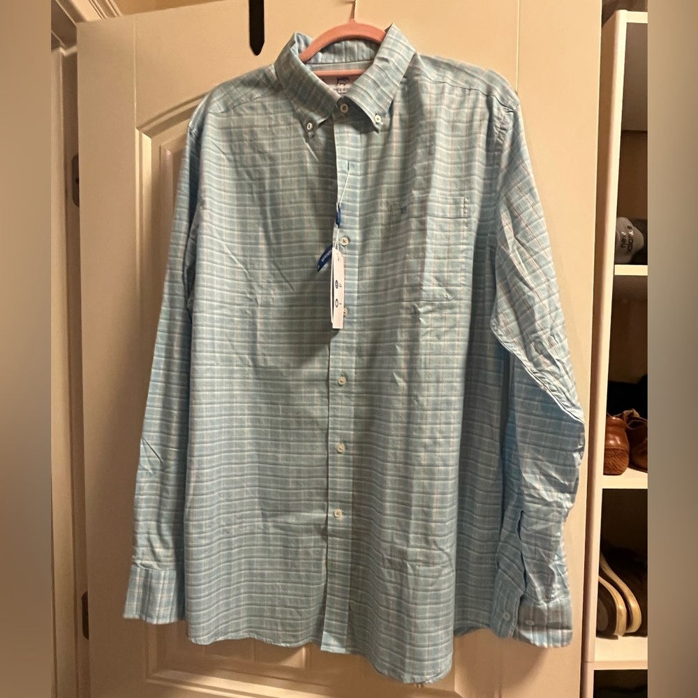 Blue Southern Tide - long sleeve, buttton up shirt. Size Large